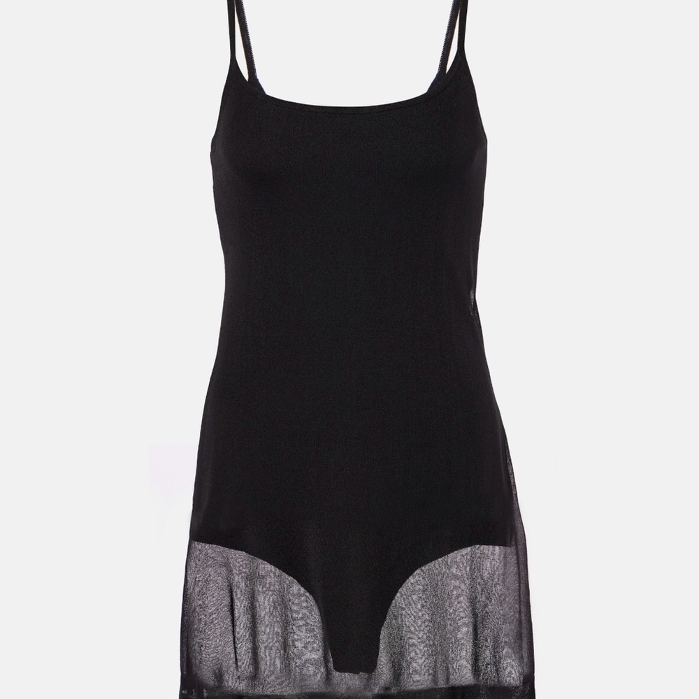 Jacquemus Black Sheer Slip Dress - Picture 2 of 6